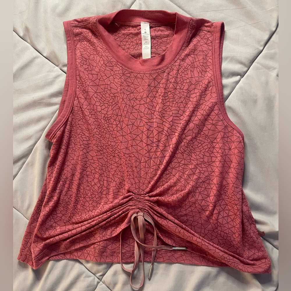 Lululemon crop top tie shirt.